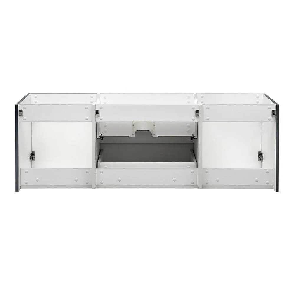 Fresca FCB8360GG Valencia 60" Dark Slate Gray Wall Hung Single Sink Modern Bathroom Cabinet