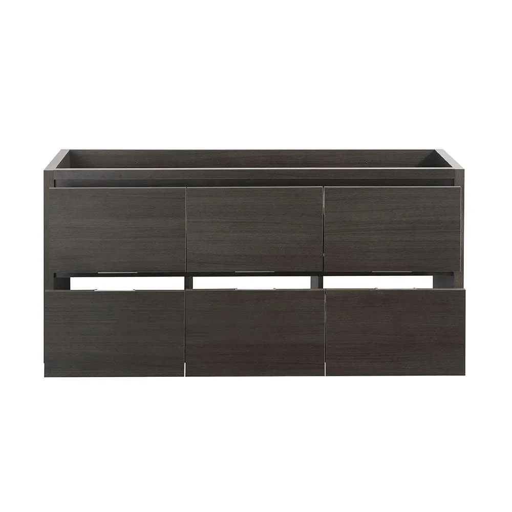 Fresca FCB8460GO Valencia 60" Gray Oak Free Standing Single Sink Modern Bathroom Cabinet