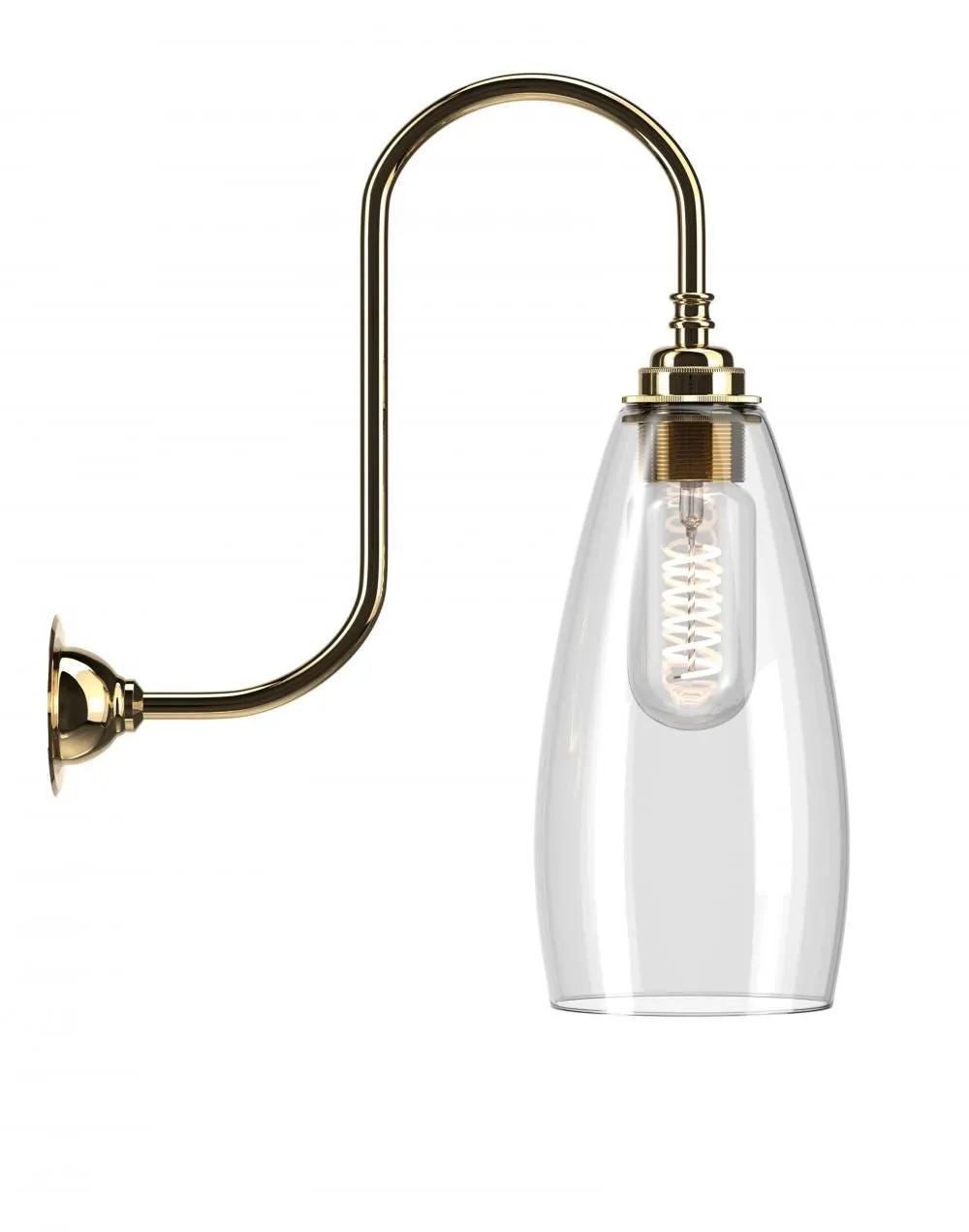 Fritz Fryer Upton Swan Neck Bathroom Wall Light