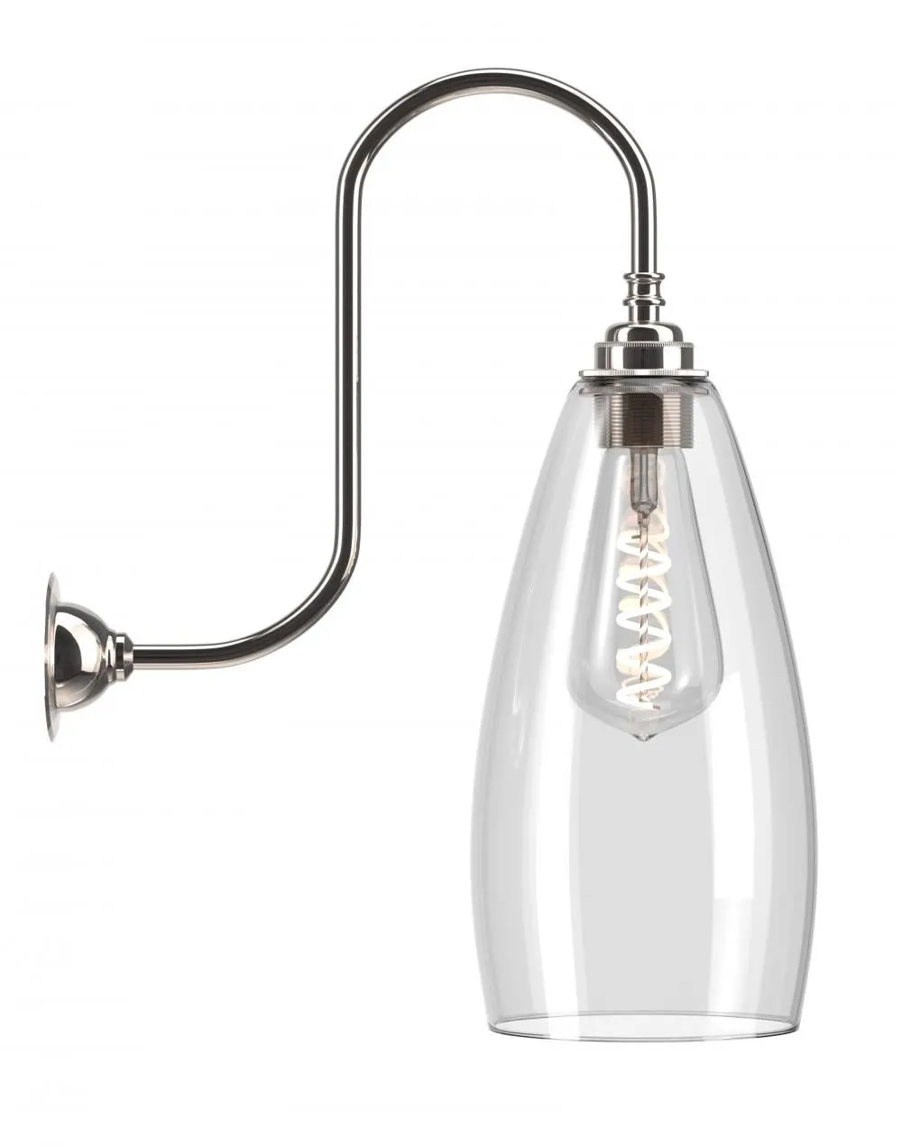 Fritz Fryer Upton Swan Neck Bathroom Wall Light