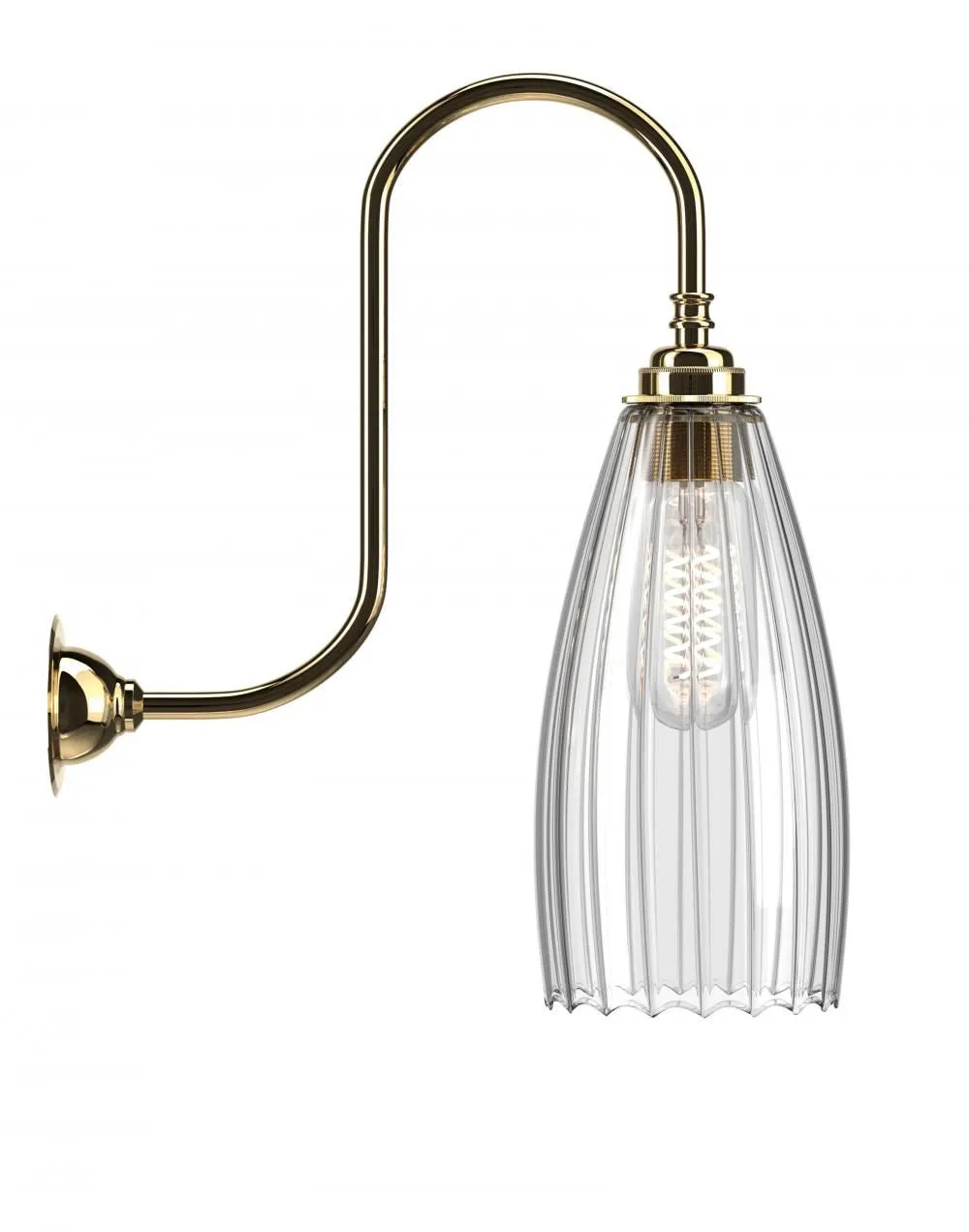 Fritz Fryer Upton Swan Neck Bathroom Wall Light