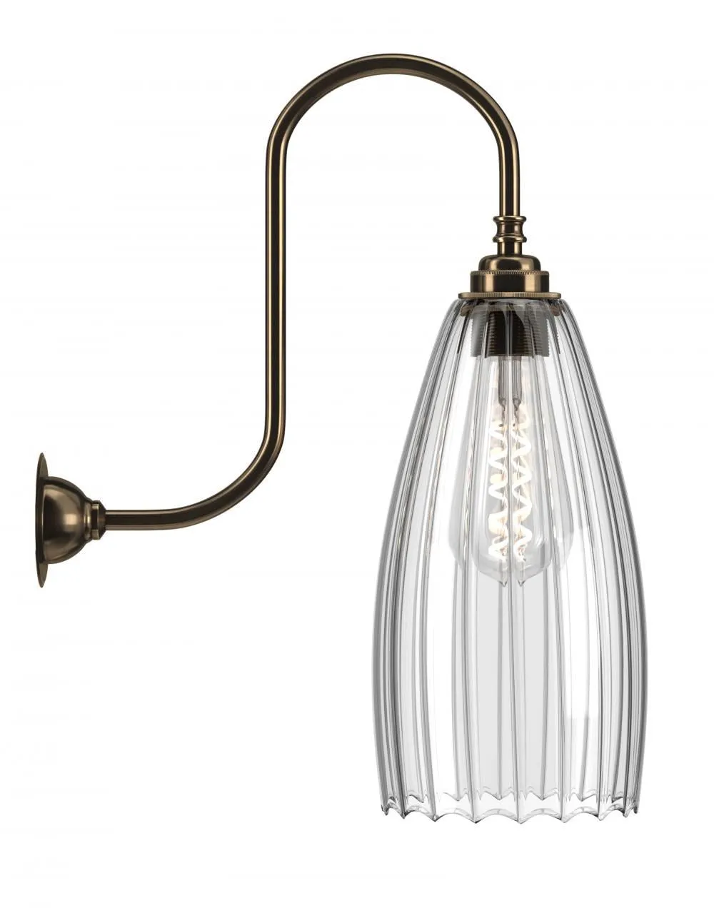 Fritz Fryer Upton Swan Neck Bathroom Wall Light