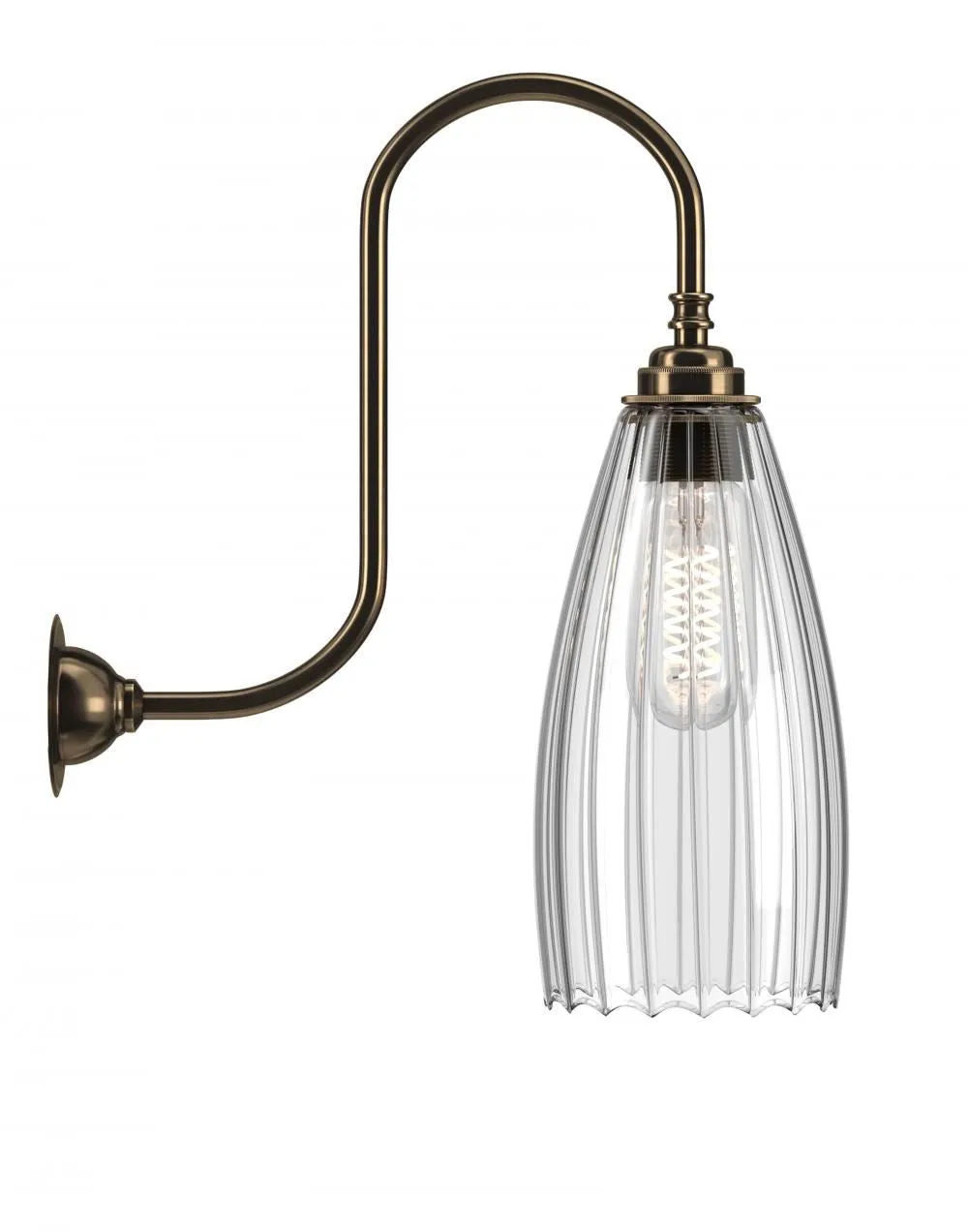 Fritz Fryer Upton Swan Neck Bathroom Wall Light