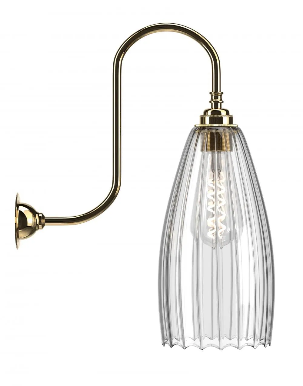 Fritz Fryer Upton Swan Neck Bathroom Wall Light