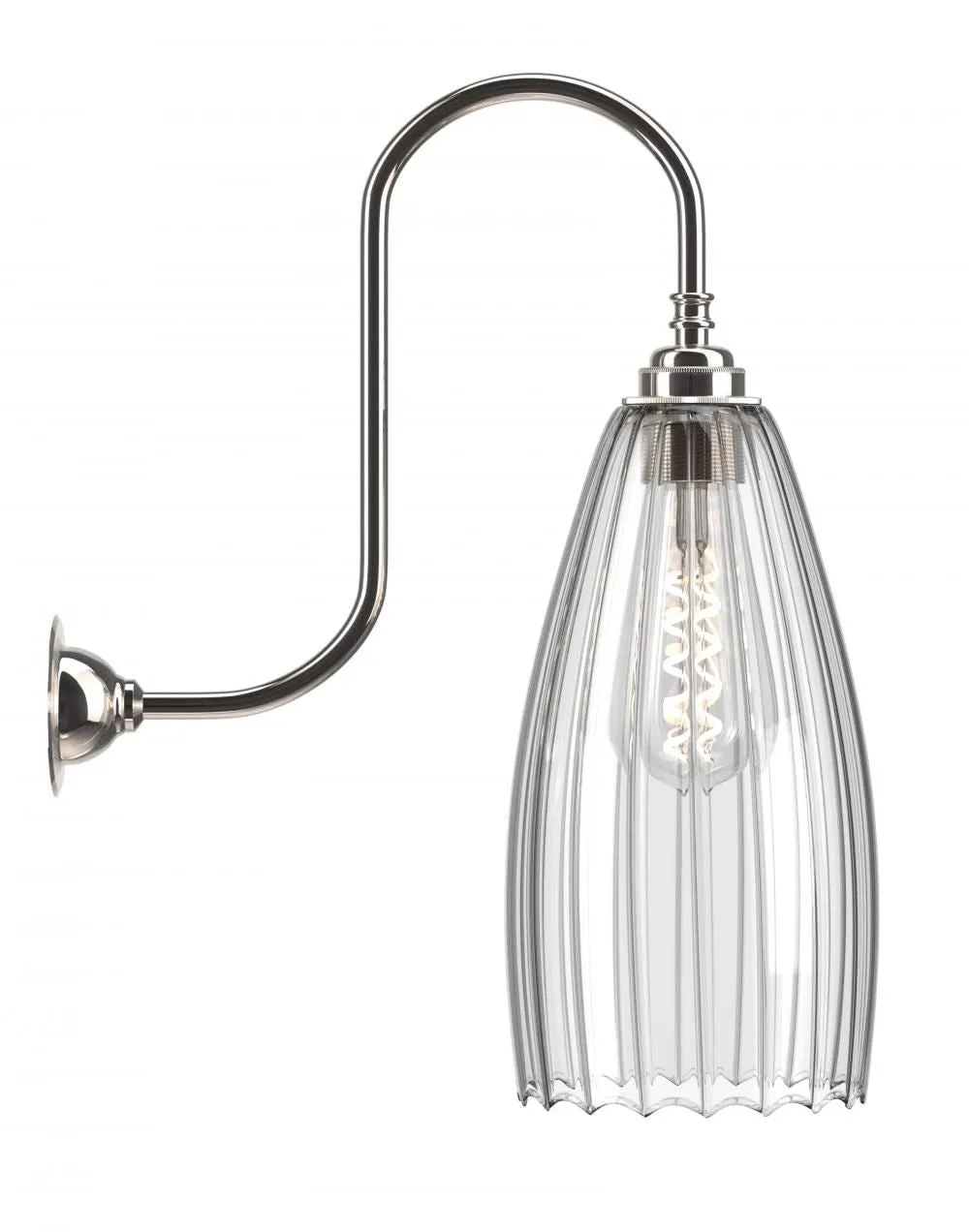 Fritz Fryer Upton Swan Neck Bathroom Wall Light