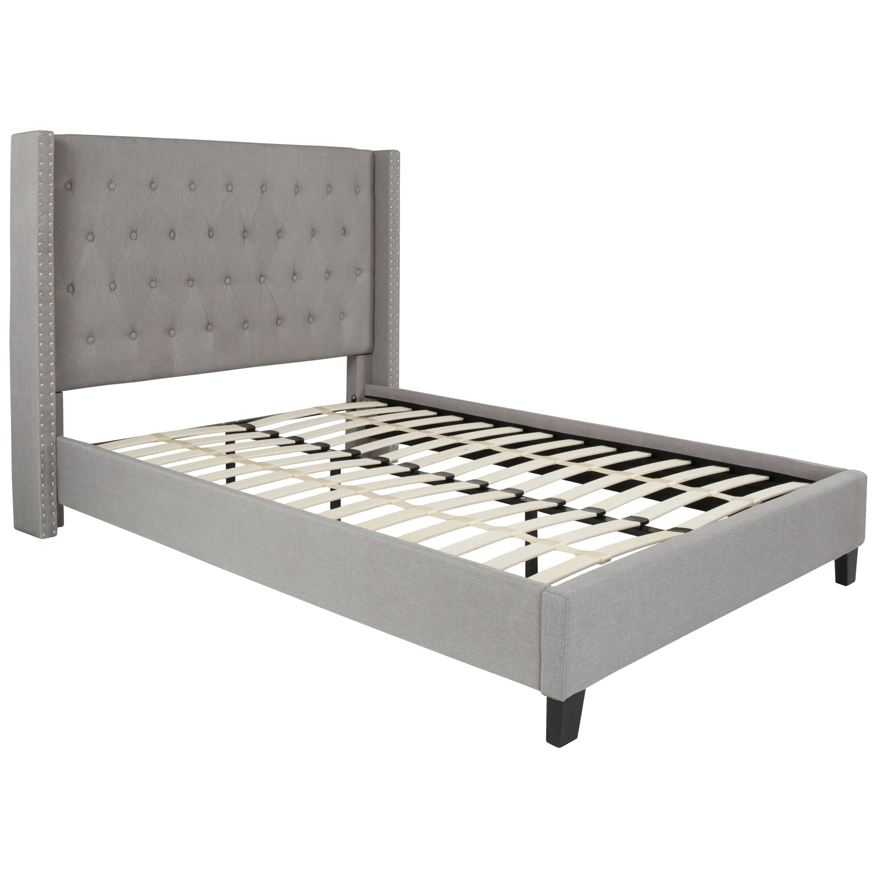 Full Platform Bed-Light Gray HG-42-GG
