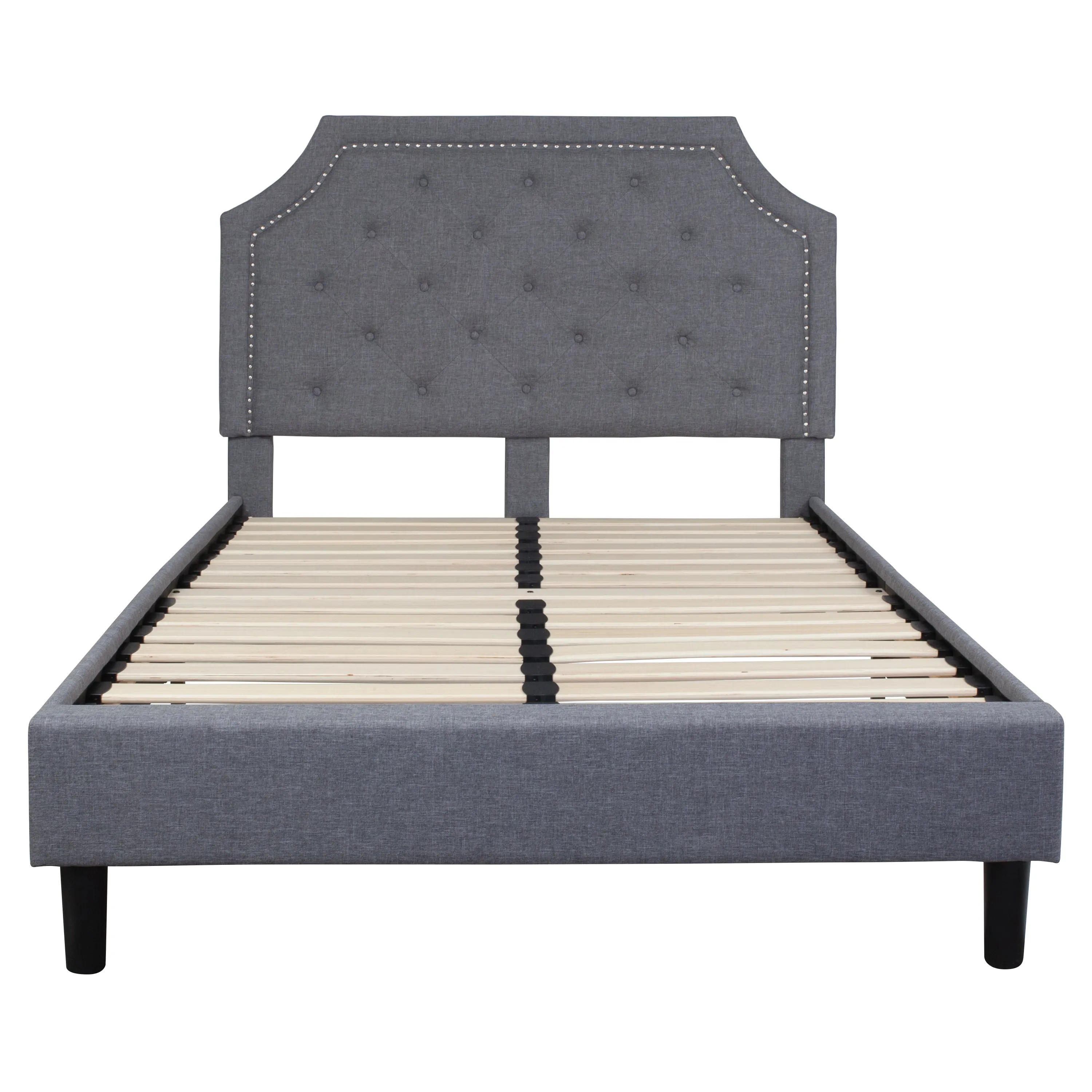 Full Platform Bed Set-Gray SL-BM10-10-GG