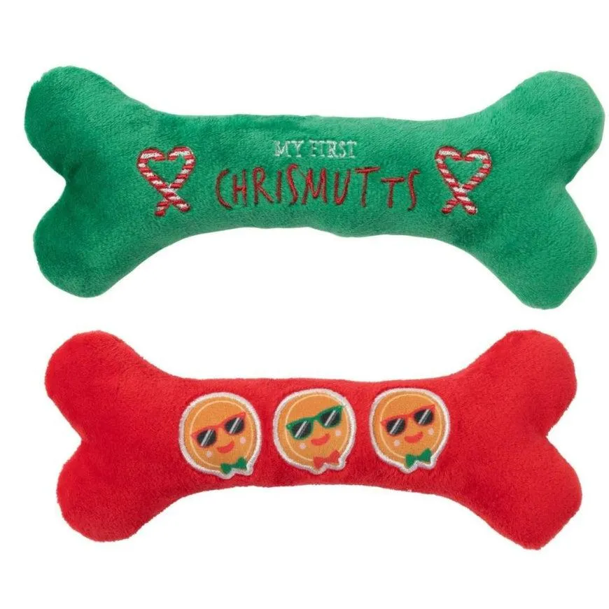 Fuzzyard | Merry Chrismutts-  2pk Bone Toy