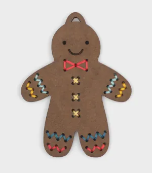 Gingerbread Kid: DIY Stitched Ornament Kit
