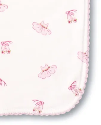 Kissy Kissy Pink Ballet Slippers Burp Cloth