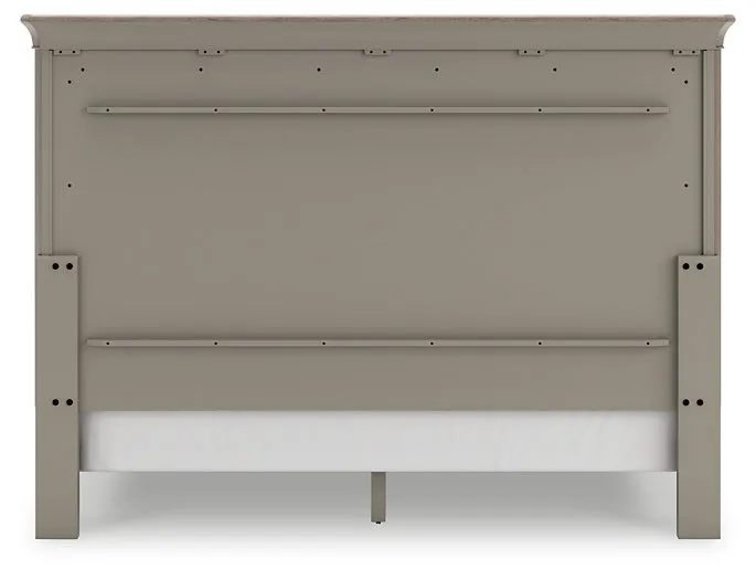 Lexorne California King Sleigh Bed with Mirrored Dresser and Nightstand