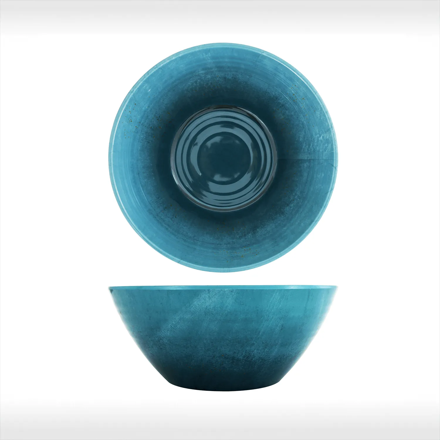 Light Blue Glazed Melamine Casablanca Bowl 24.5 x 10cm - Pack 1