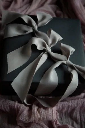 Lilac Gray Silk Ribbon