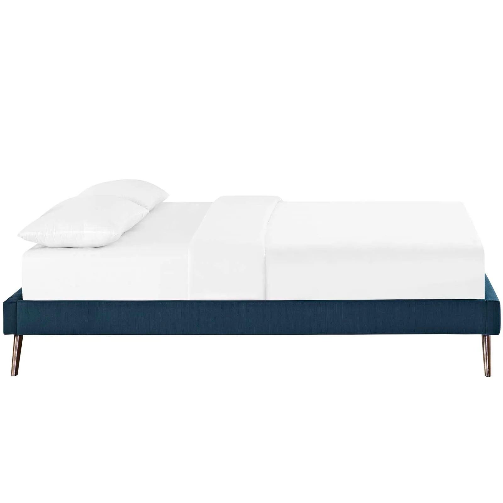Loryn Queen Fabric Bed Frame with Round Splayed Legs Azure MOD-5891-AZU