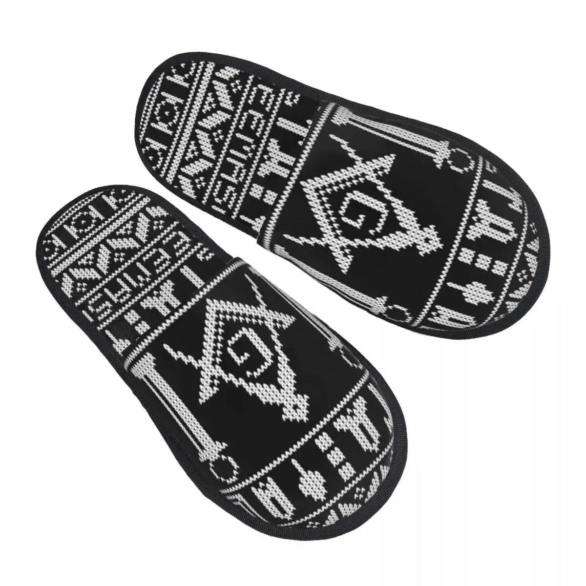 Master Mason Blue Lodge Slipper - Black & Gray