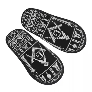 Master Mason Blue Lodge Slipper - Black & Gray