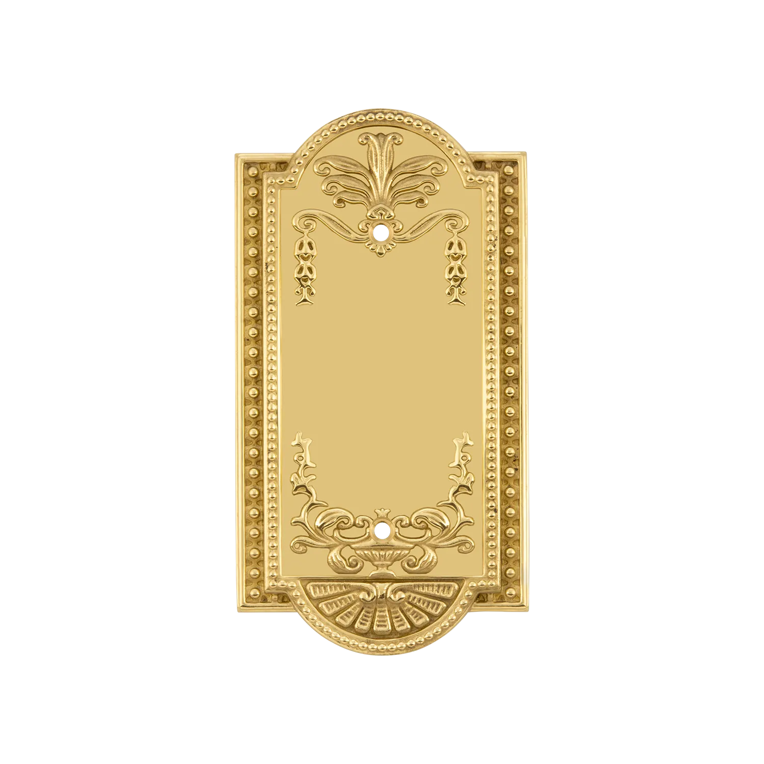 Meadows Switch Plate with Blank Cover in Polished Brass