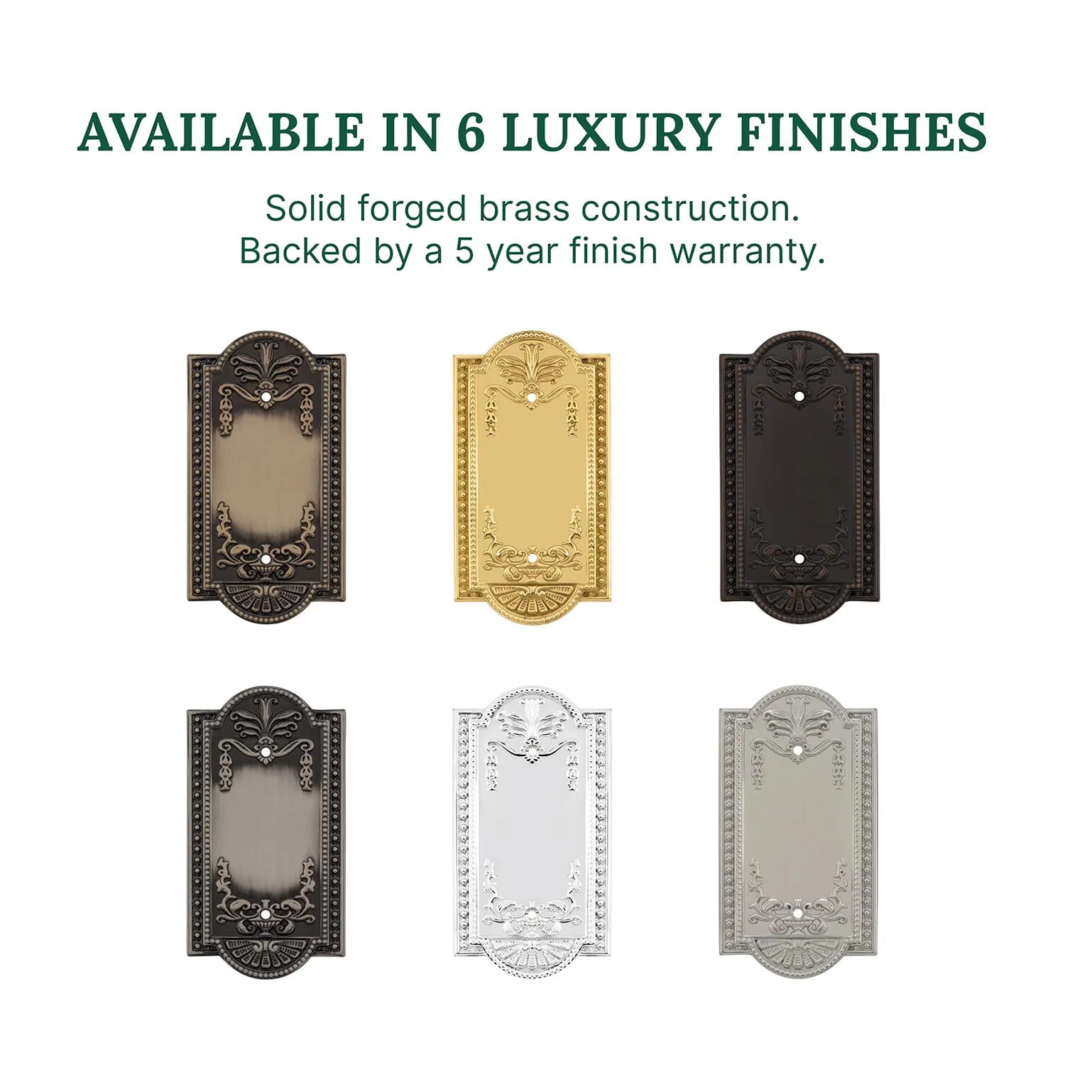 Meadows Switch Plate with Blank Cover in Polished Brass