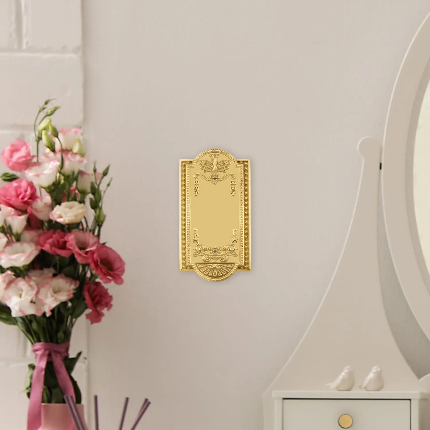 Meadows Switch Plate with Blank Cover in Polished Brass