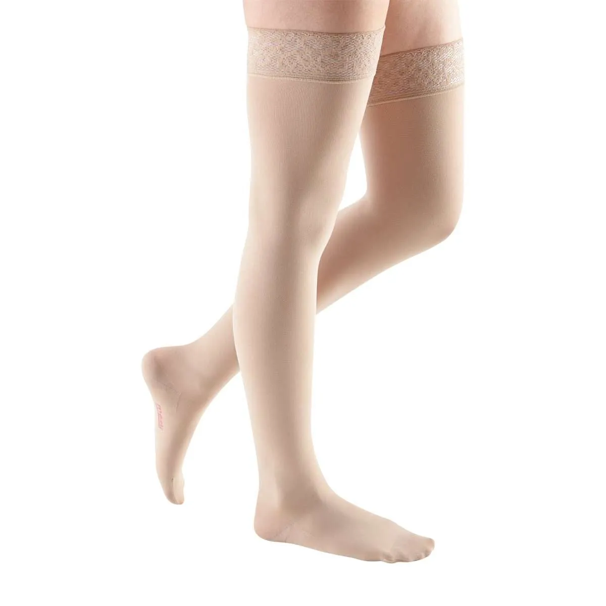 mediven comfort 20-30 mmHg thigh lace topband closed toe petite