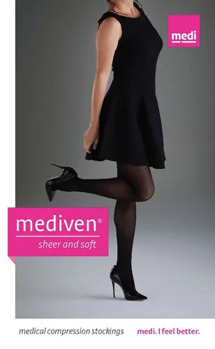 Mediven Sheer & Soft, 20-30 mmHg, Thigh High, Closed Toe