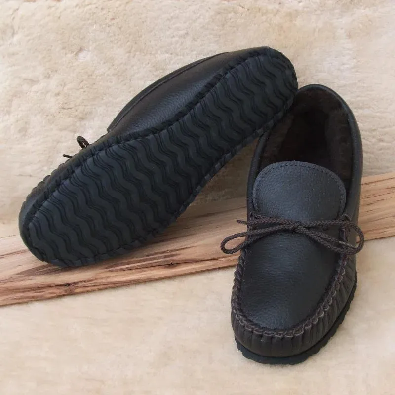 Men's Cushion-Flex Sole Sheepskin Slippers