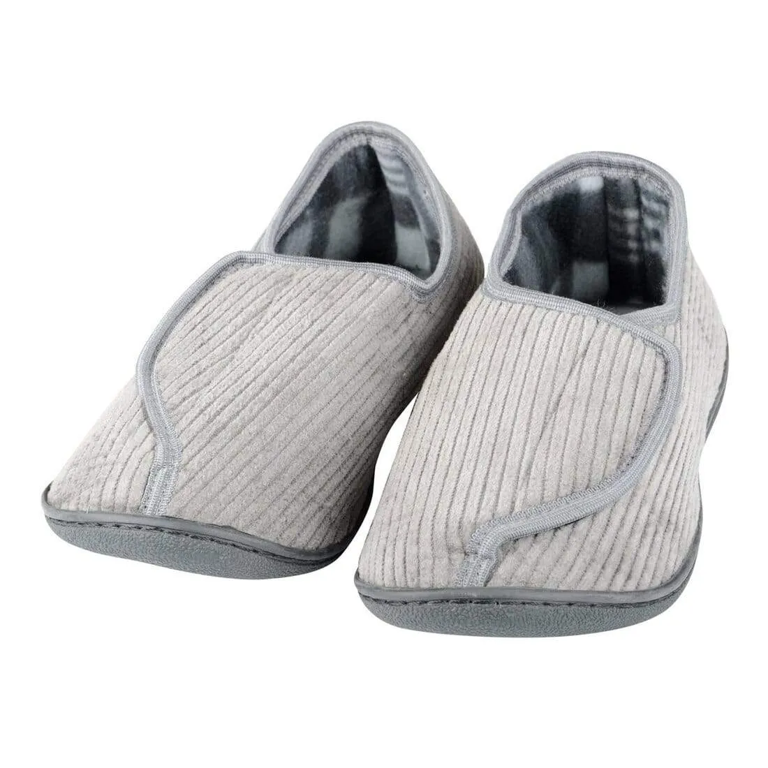 Mens Hook & Loop Fastening Redmond Slippers Non Slip Soles