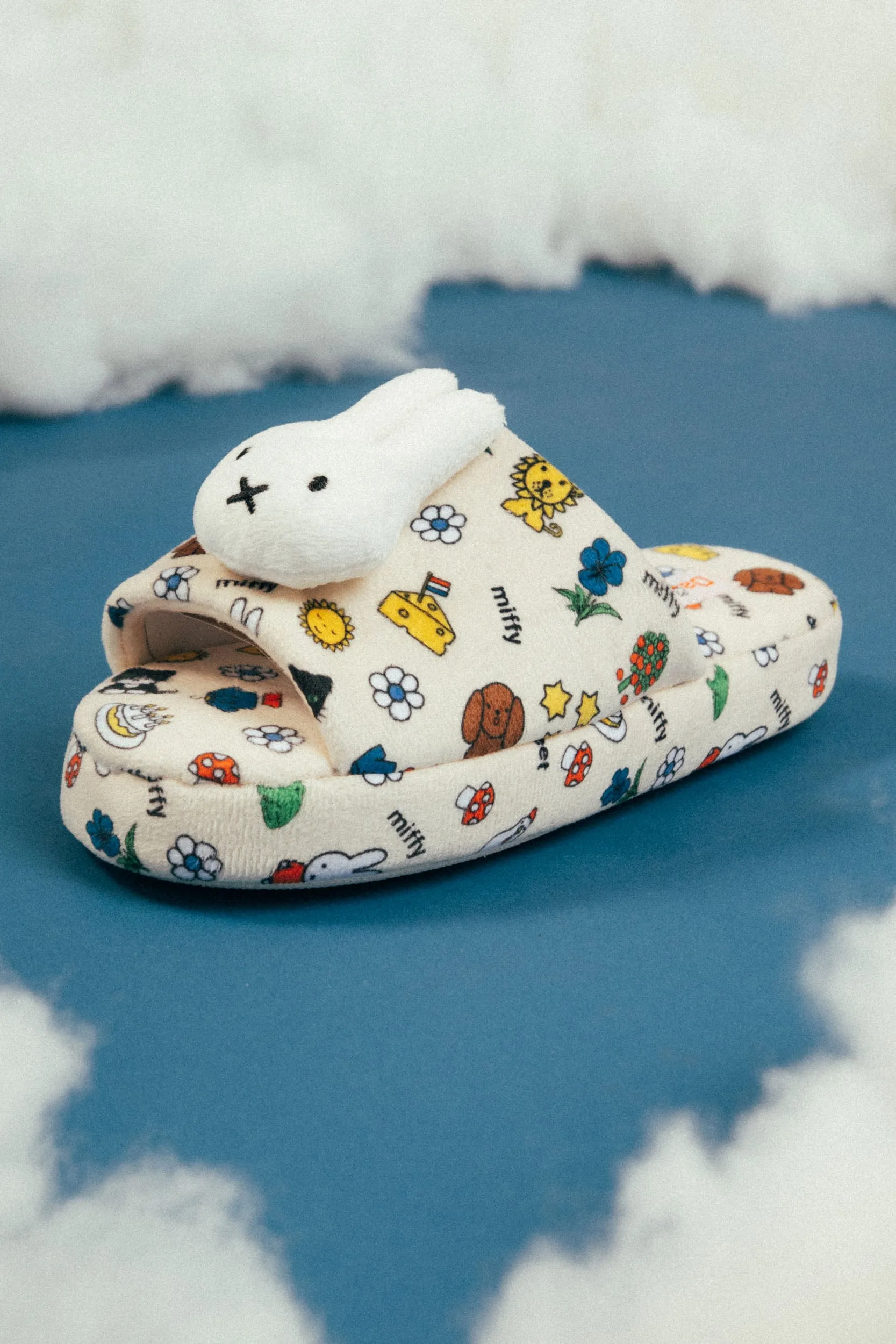 MIFFY X DAISY STREET SLIDE SLIPPERS WITH PLUSH MIFFY HEAD