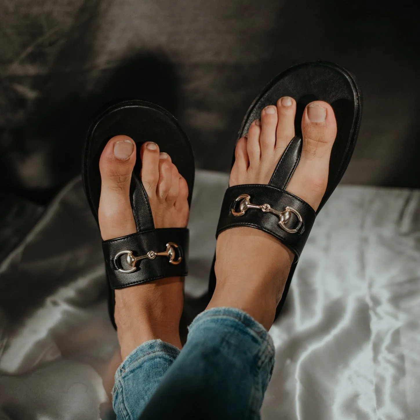 Monkstory T-Rad Horsebit Sandals - Black