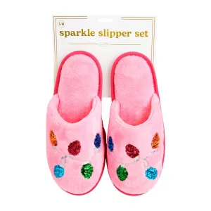 MUD Sparkle Lights Pink Slippers