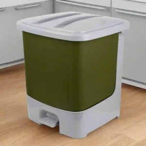 NAYASA 33L Pine Green  Paddle Dustbin  For Home & Office