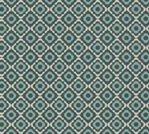 Paint Library Wallpaper Quatrefoil Squid Ink