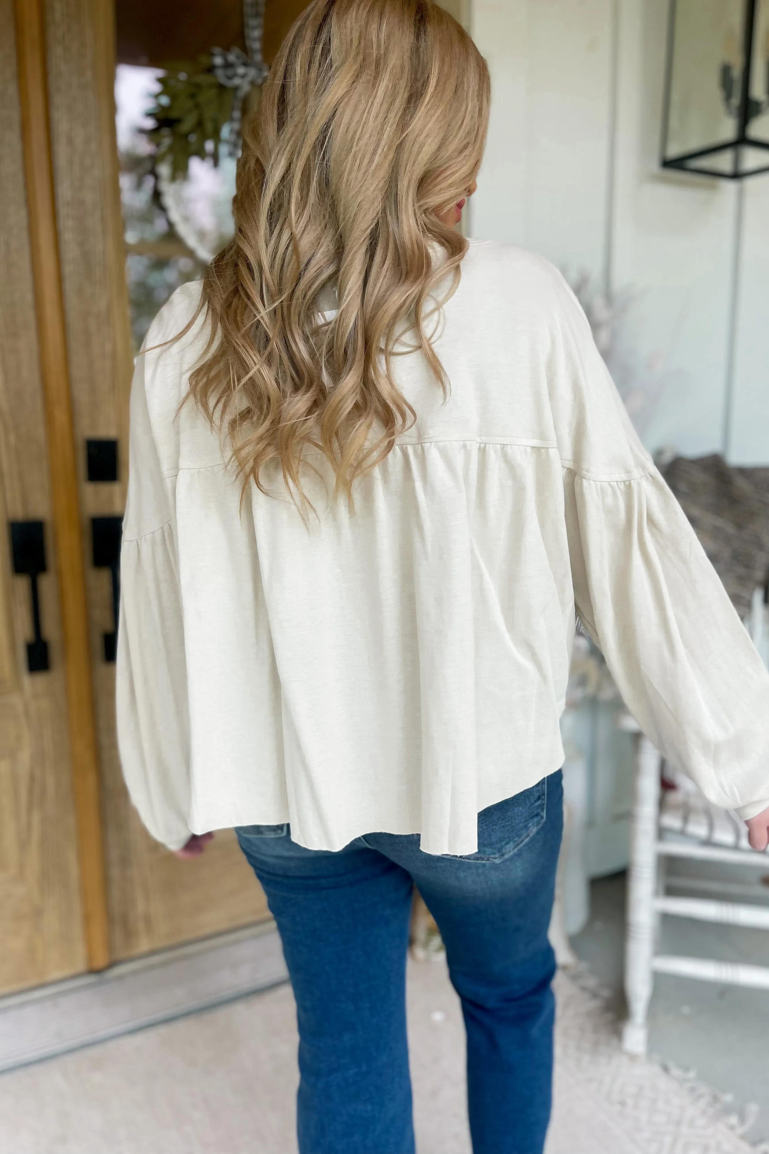 Patricia Long Sleeve Loose Fit Casual Top  *FINAL SALE*