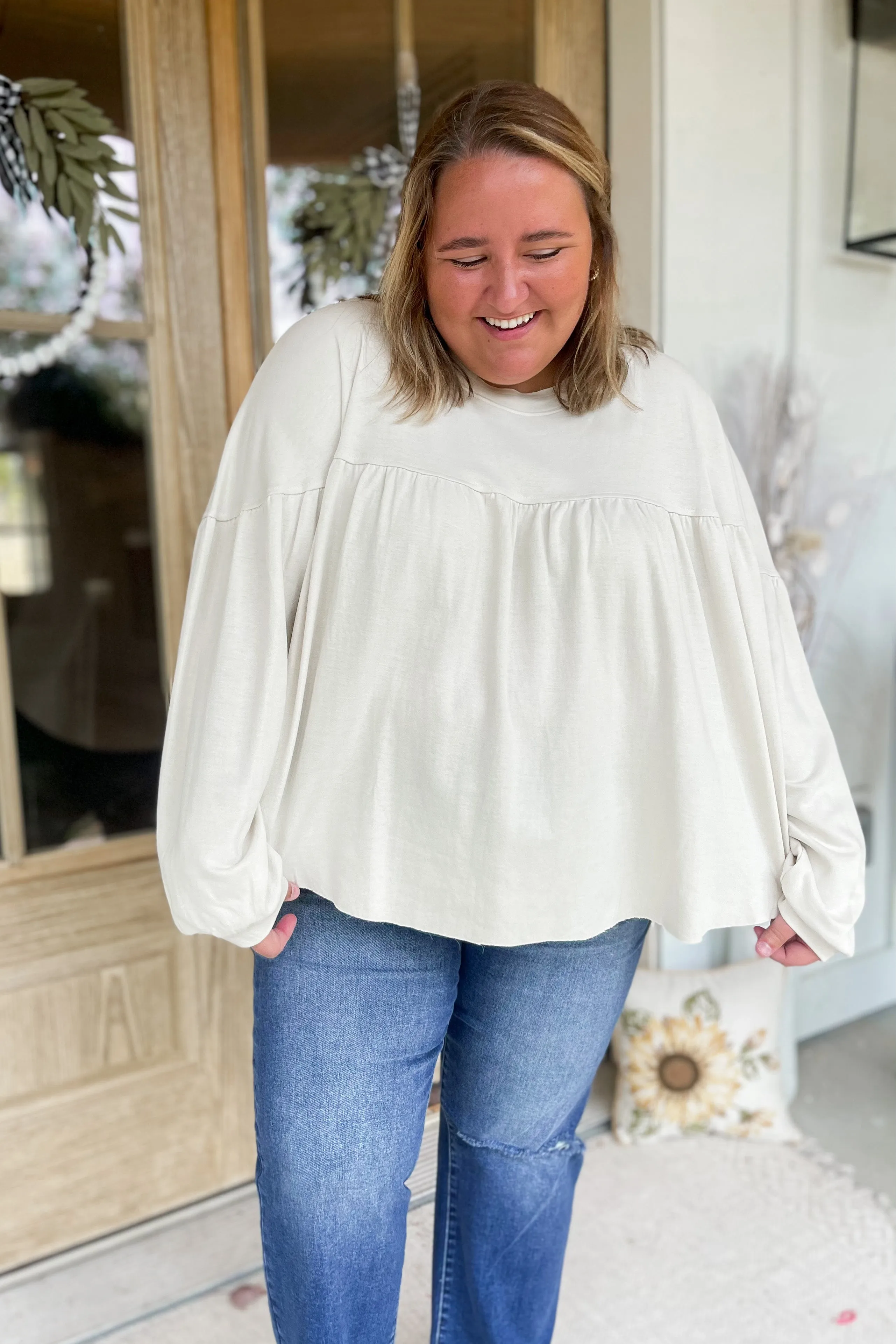 Patricia Long Sleeve Loose Fit Casual Top  *FINAL SALE*