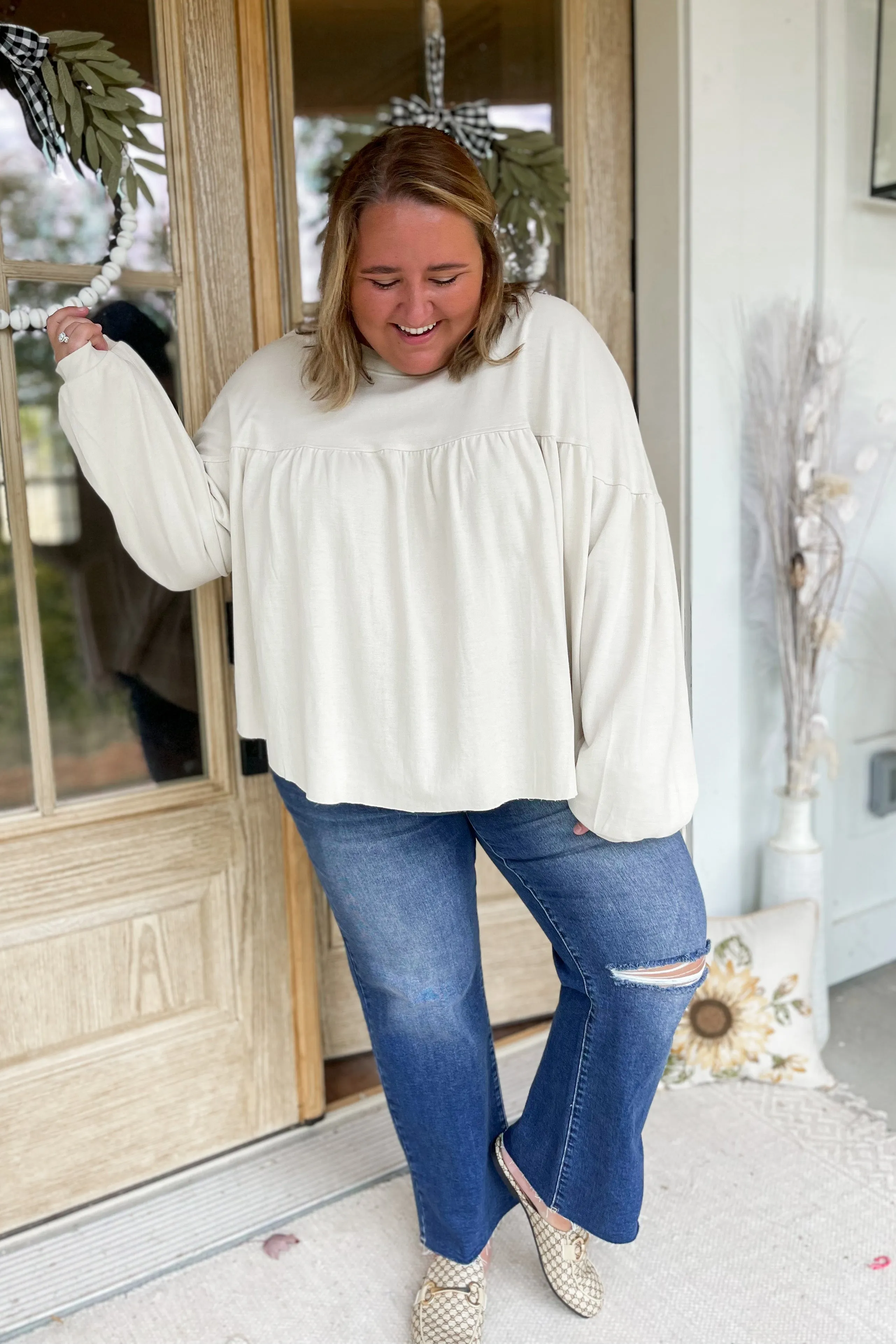 Patricia Long Sleeve Loose Fit Casual Top  *FINAL SALE*