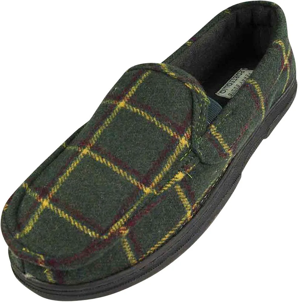 Perry Ellis Portfolio Mens Moccasin & Twin Gore Slippers - 9 Colors / Styles, 40033
