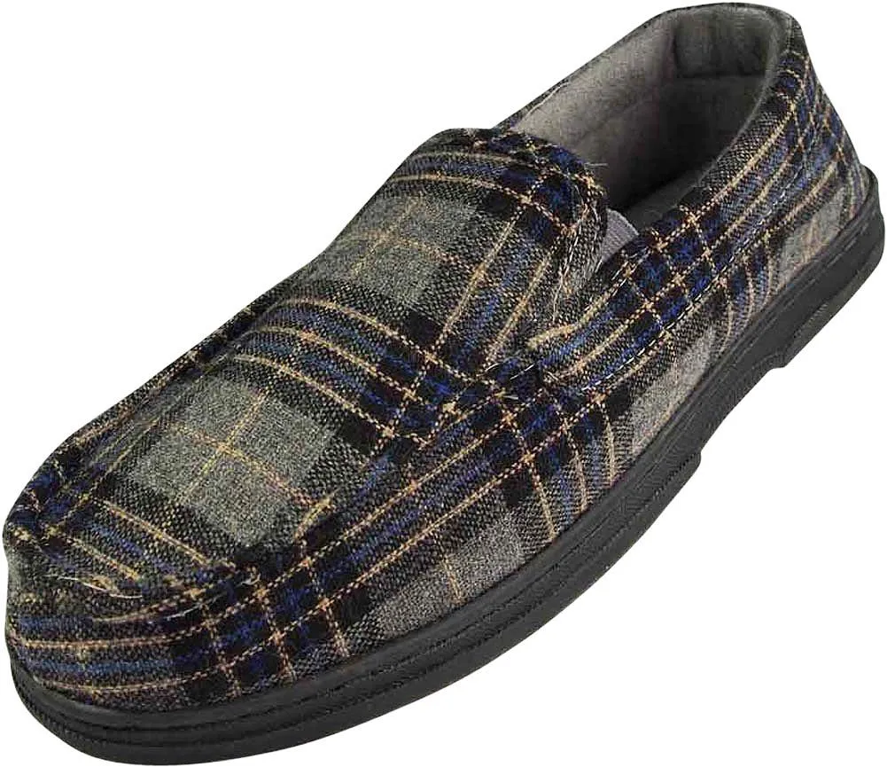 Perry Ellis Portfolio Mens Moccasin & Twin Gore Slippers - 9 Colors / Styles, 40033