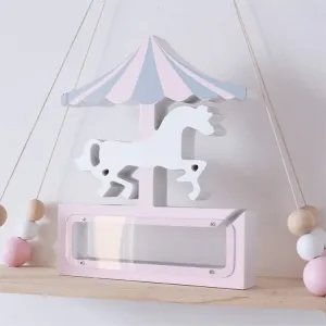 Pink Carousel Money Box