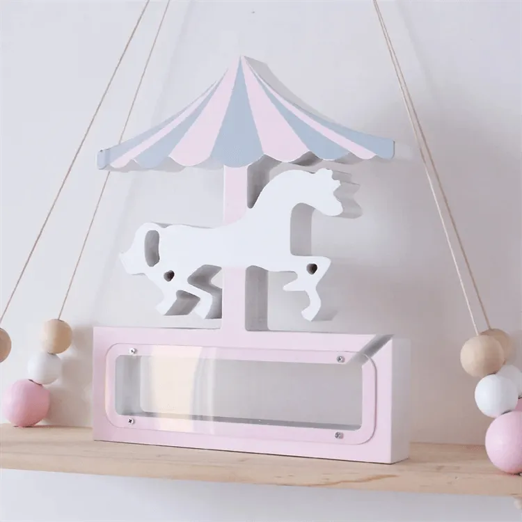 Pink Carousel Money Box