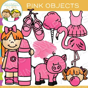 Pink Color Objects Clip Art