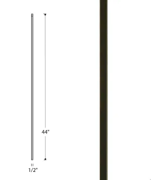 Plain Square Bar Iron Baluster : 2555