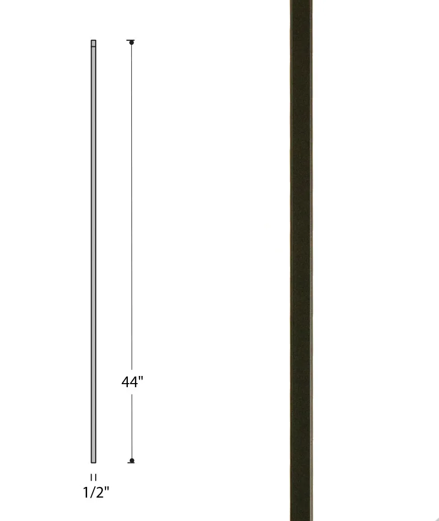 Plain Square Bar Iron Baluster : 2555