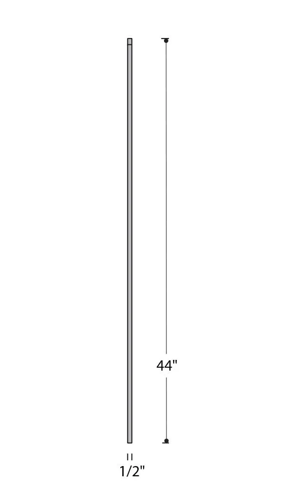 Plain Square Bar Iron Baluster : 2555