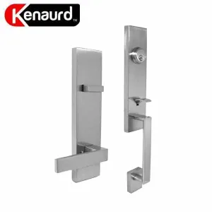Premium Square Contemporary Design Handleset w/ Lever - Satin Silver - SC1 - Optional Handing