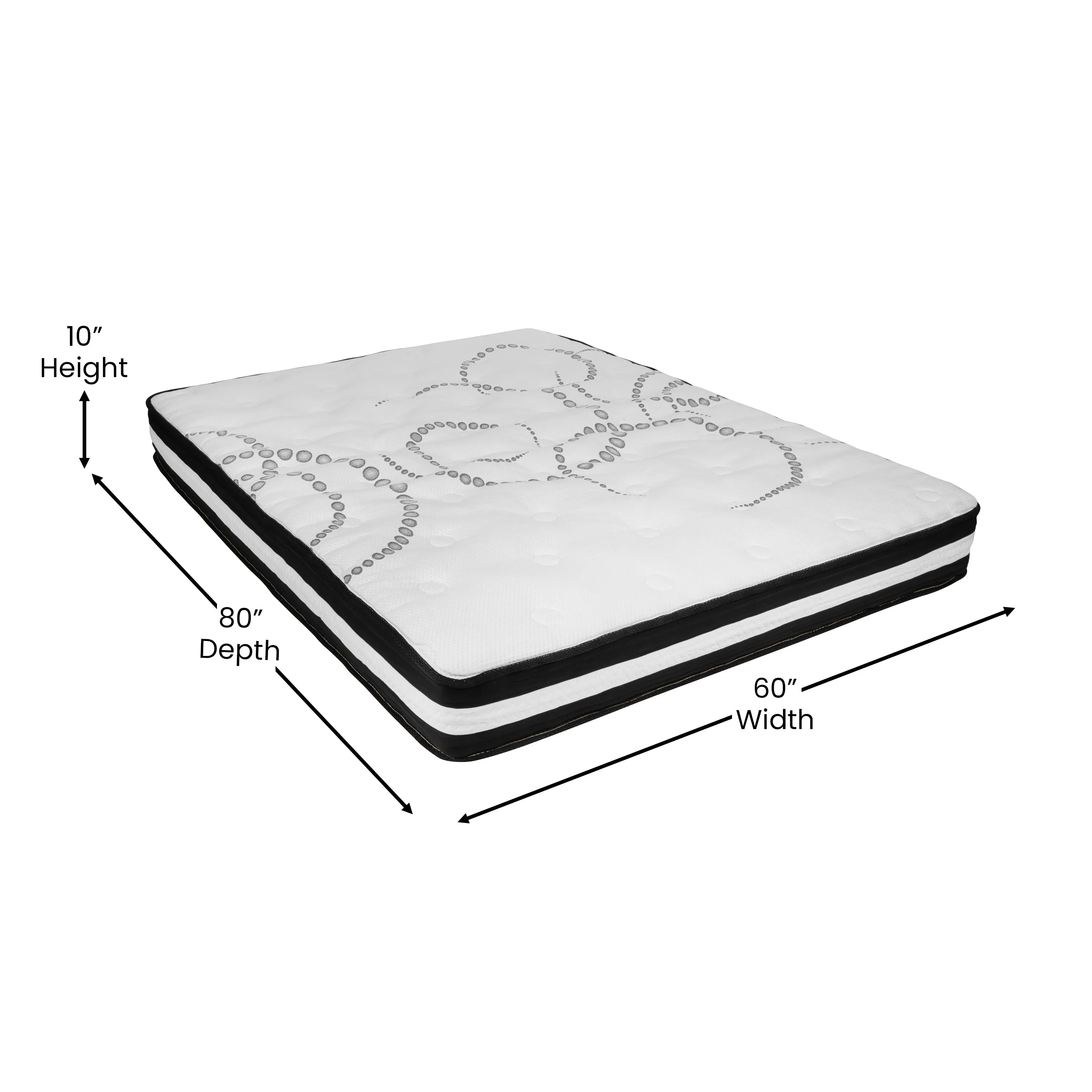 Queen Platform Bed Set-Gray HG-BM10-43-GG