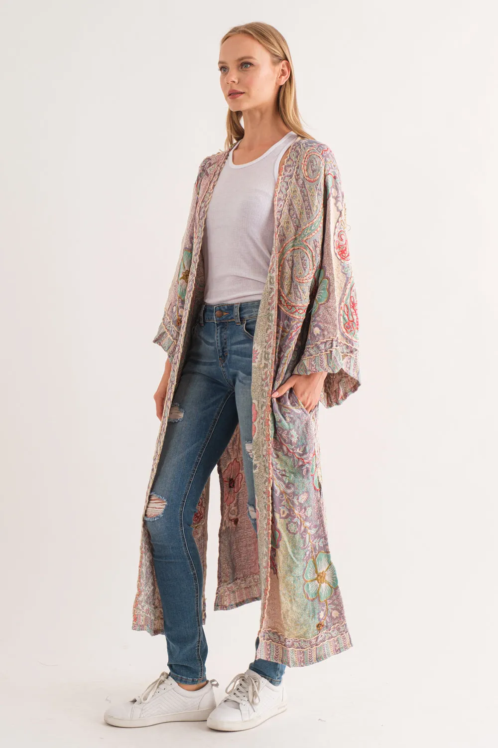 RAJ MARLEY THICK STITCH EMBROIDERED DUSTER