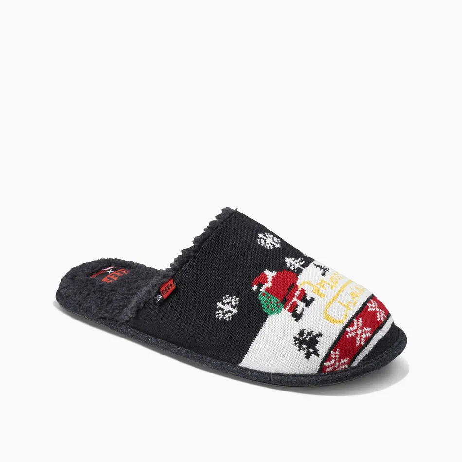 Reef Mens Tipsy Elves Slippers Yellow Snow