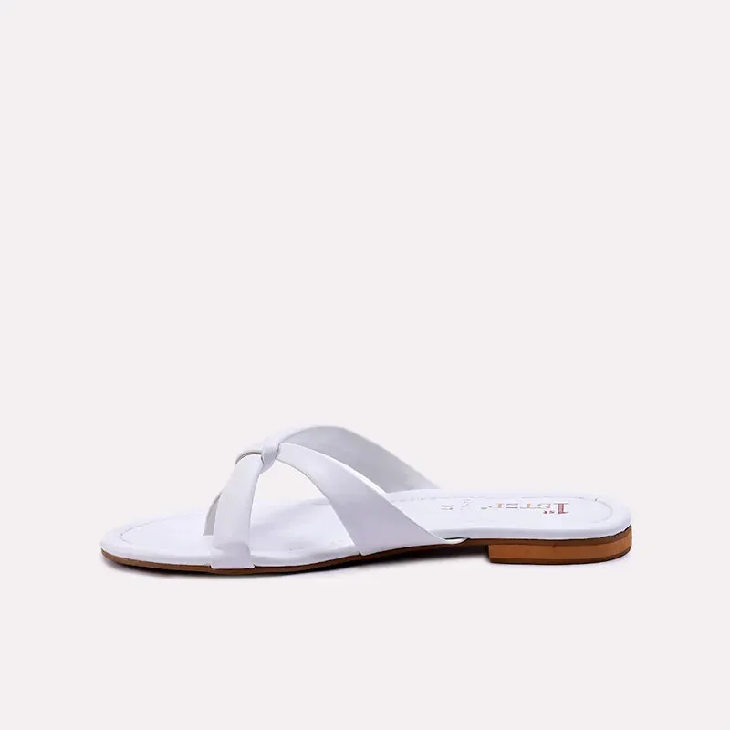 Reese White Casual Slippers 0412547