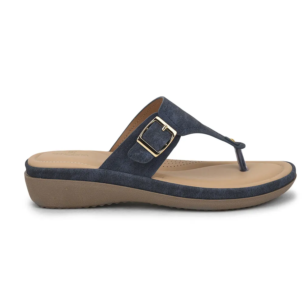 Senorita Casual Navy Blue Slippers For Women SMT-24 By Liberty