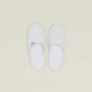 Simple Waffle Slippers - White